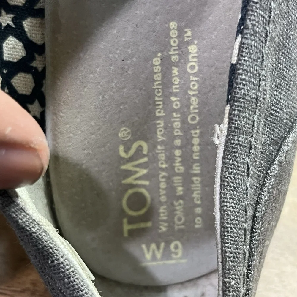 Toms Calypso Espadrille Platform Wedge Brown Canvas Peep Toe‎ Shoes Pumps Size 9